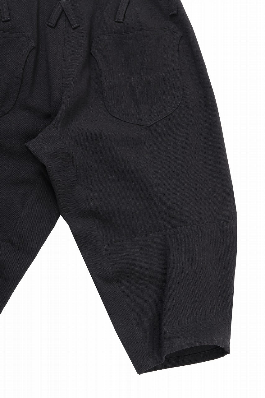 beauty : beast 8Q PUSSY PANTS / COTTON FLAX TWILL (BLACK) - Image 13