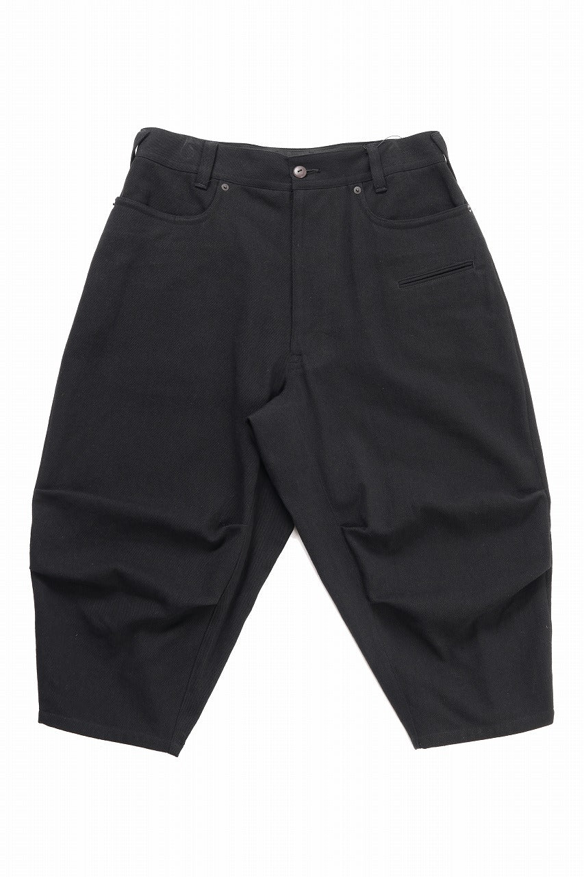 beauty : beast 8Q PUSSY PANTS / COTTON FLAX TWILL (BLACK) - Image 2