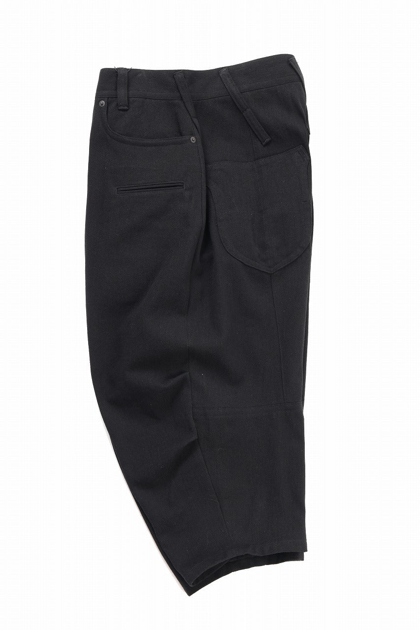 beauty : beast 8Q PUSSY PANTS / COTTON FLAX TWILL (BLACK) - Image 3