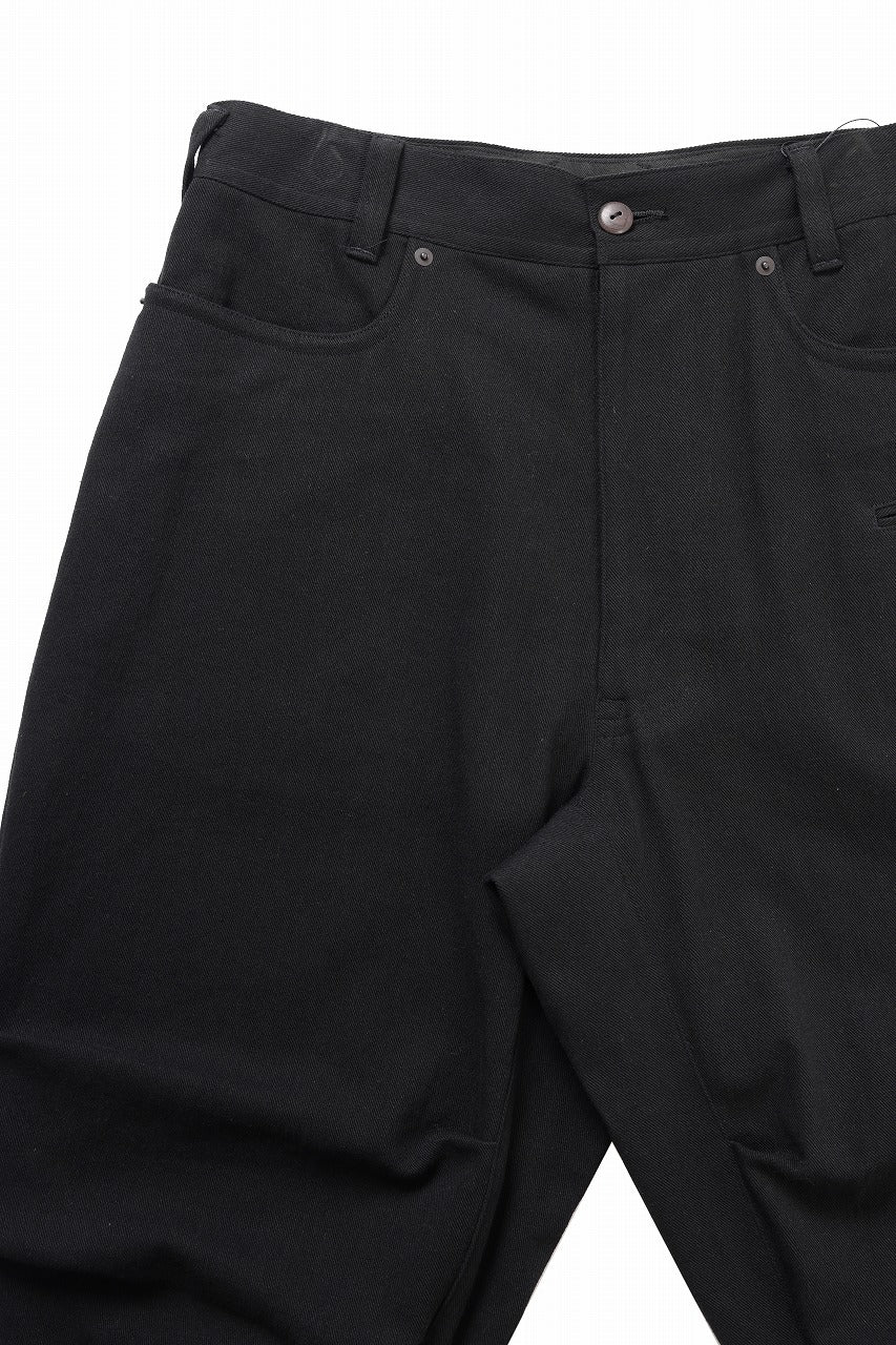 beauty : beast 8Q PUSSY PANTS / COTTON FLAX TWILL (BLACK) - Image 6