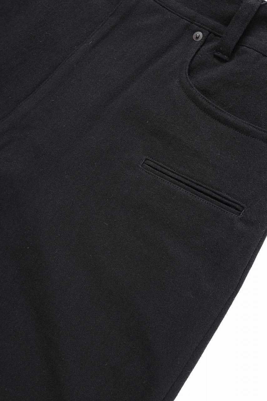 beauty : beast 8Q PUSSY PANTS / COTTON FLAX TWILL (BLACK) - Image 8