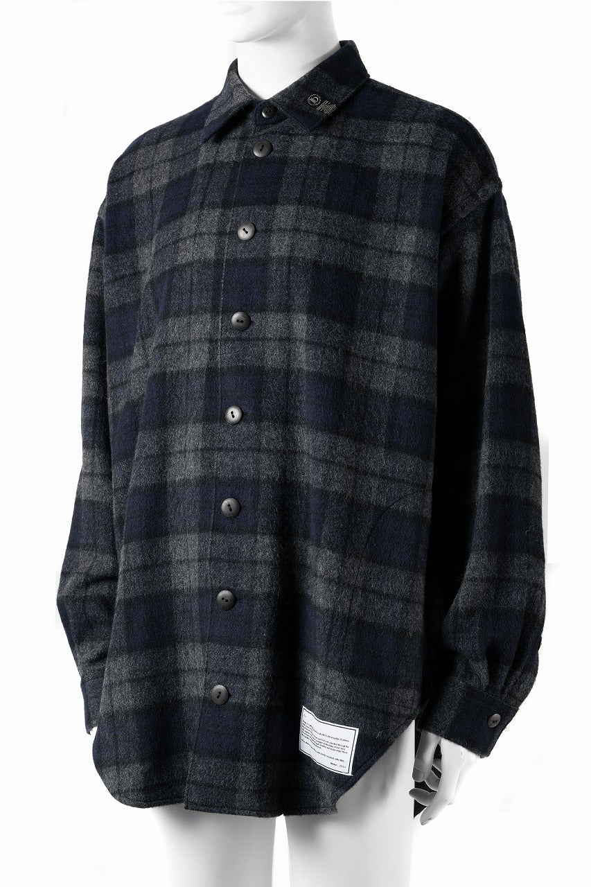 beauty : beast BEAVER TARTAN CHECK SHIRT (CHARCOAL CHECK) - Image 2