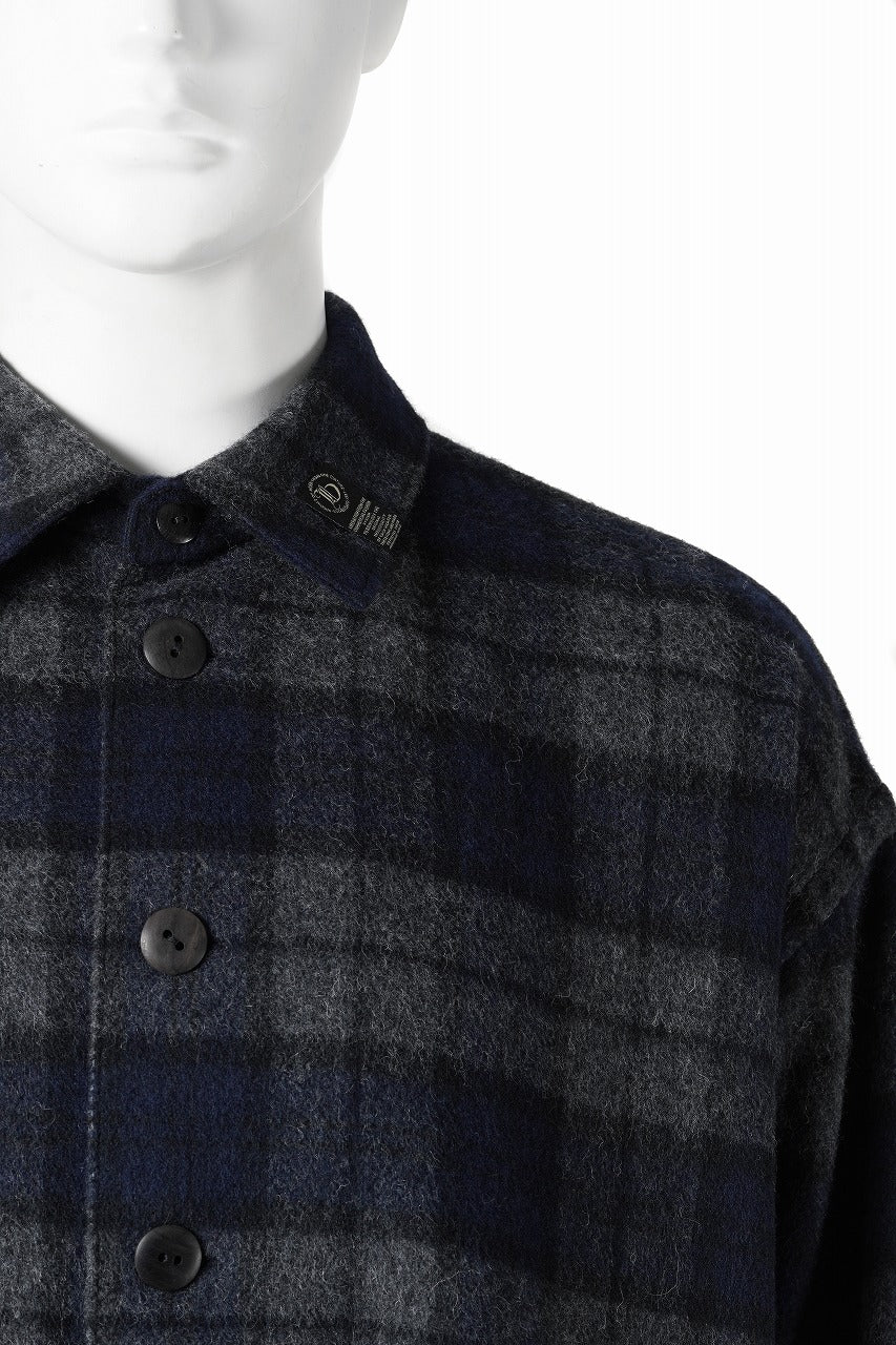 beauty : beast BEAVER TARTAN CHECK SHIRT (CHARCOAL CHECK) - Image 6