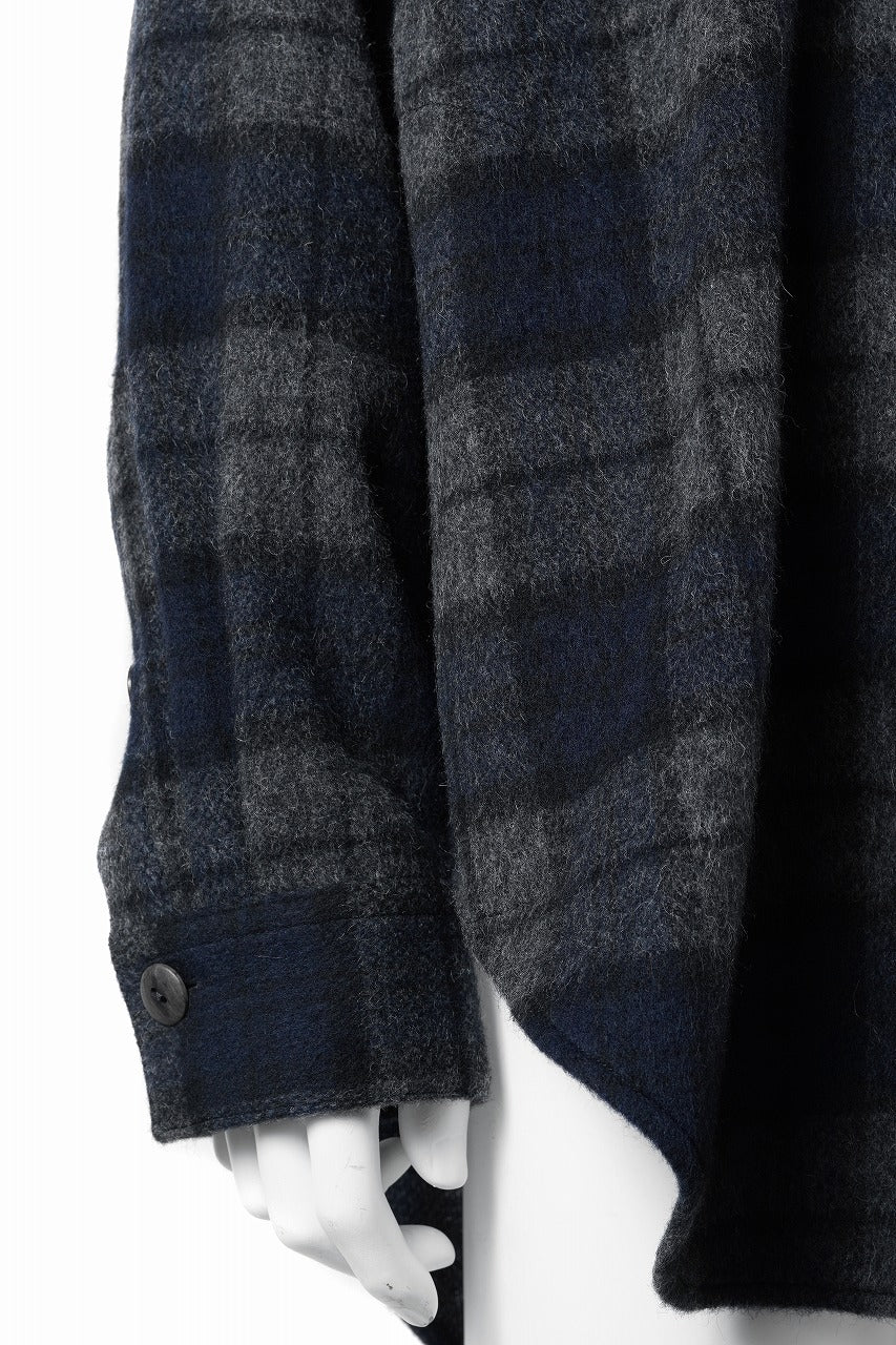beauty : beast BEAVER TARTAN CHECK SHIRT (CHARCOAL CHECK) - Image 7