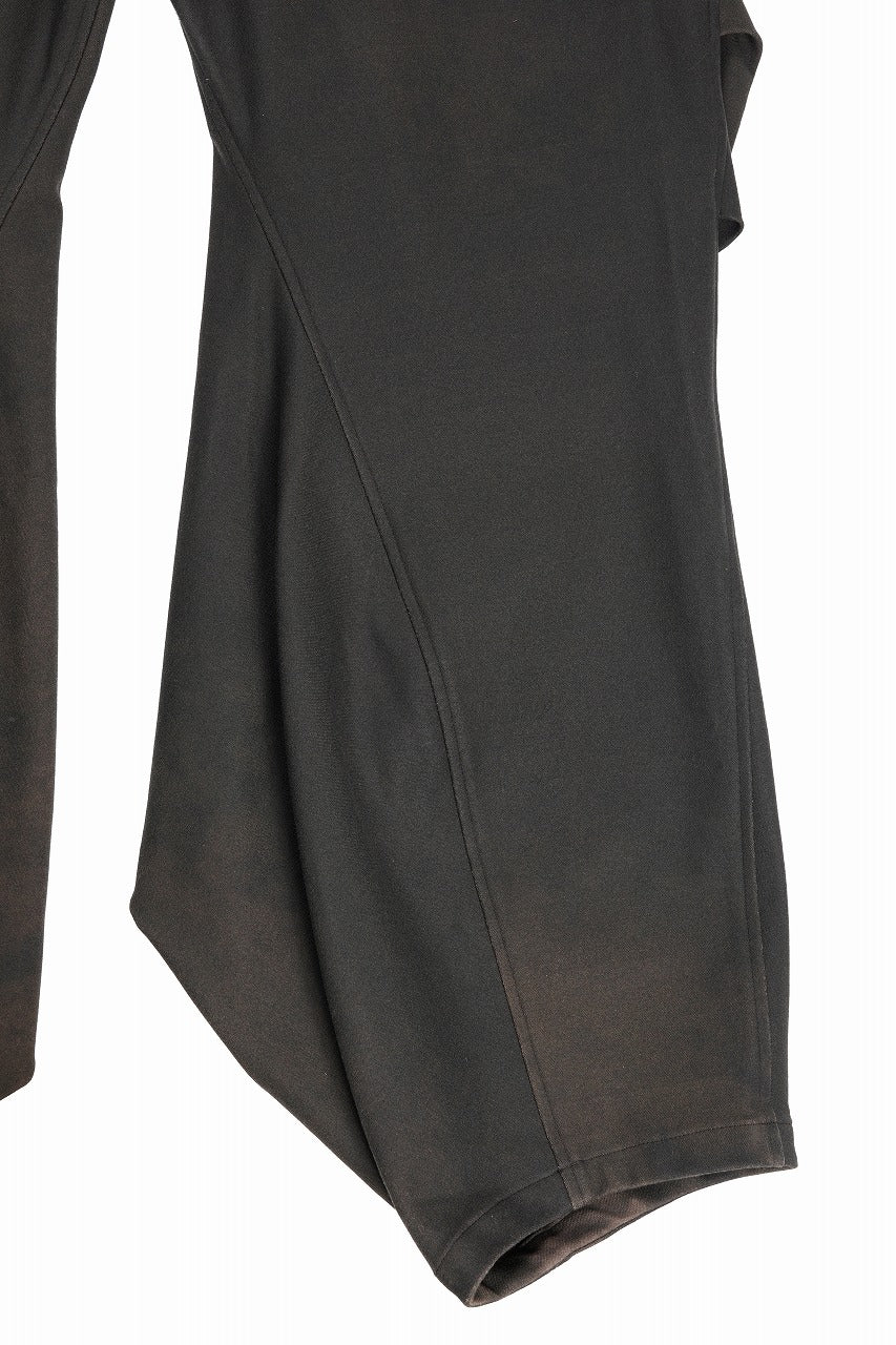 beauty : beast CROISSANT FLARE DOUBLE POCKET PANTS / PIGMENT PRINT VERSION (BROWN) - Image 9