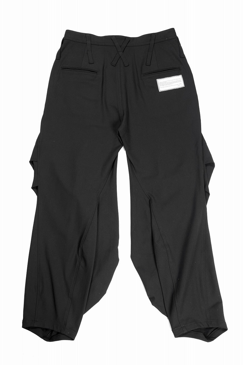 beauty : beast CROISSANT FLARE DOUBLE POCKET PANTS / SOLID VERSION (BLACK) - Image 2