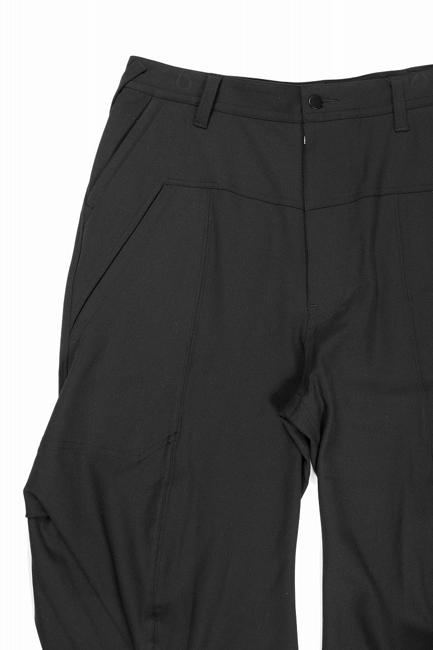 beauty : beast CROISSANT FLARE DOUBLE POCKET PANTS / SOLID VERSION (BLACK) - Image 3