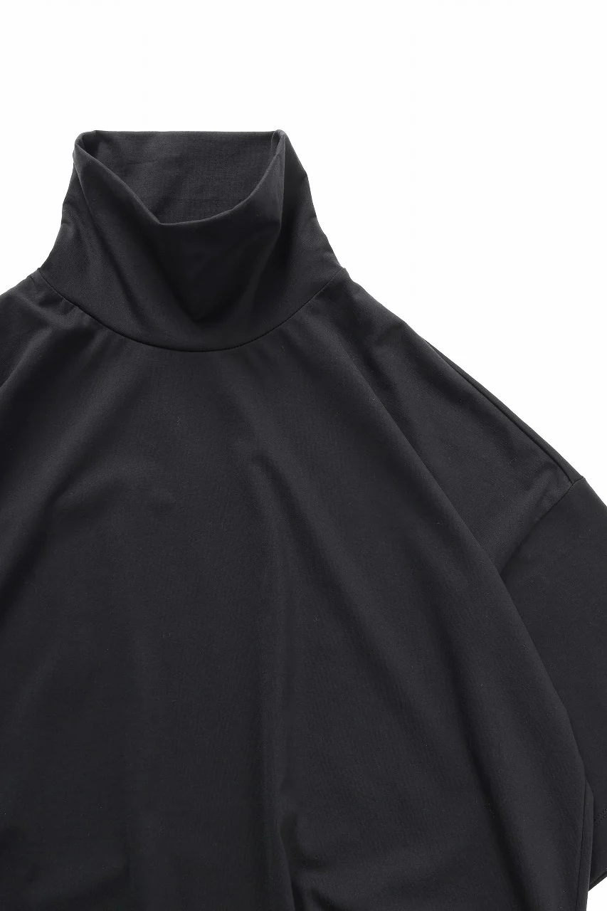 beauty : beast CRUMPLED NECK S/S TOP (BLACK) - Image 5