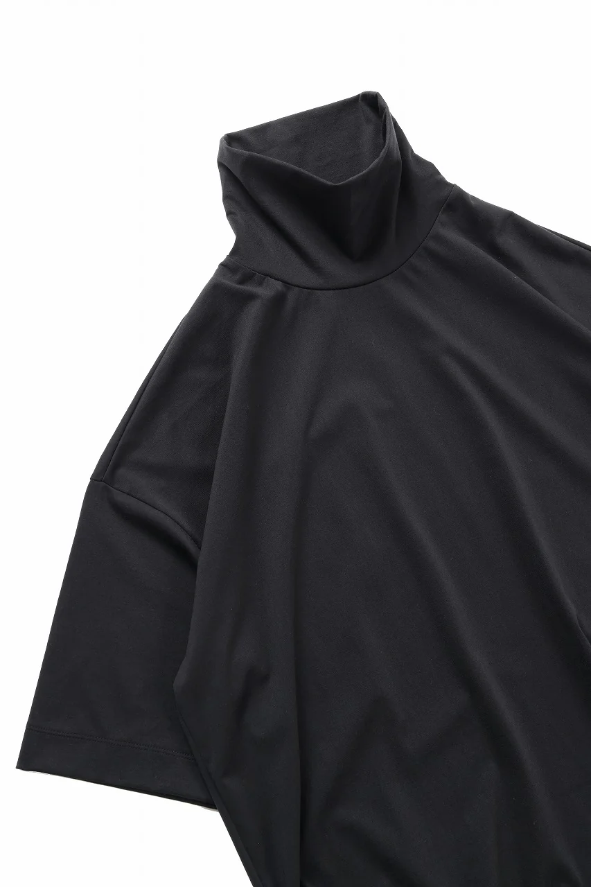 beauty : beast CRUMPLED NECK S/S TOP (BLACK) - Image 6