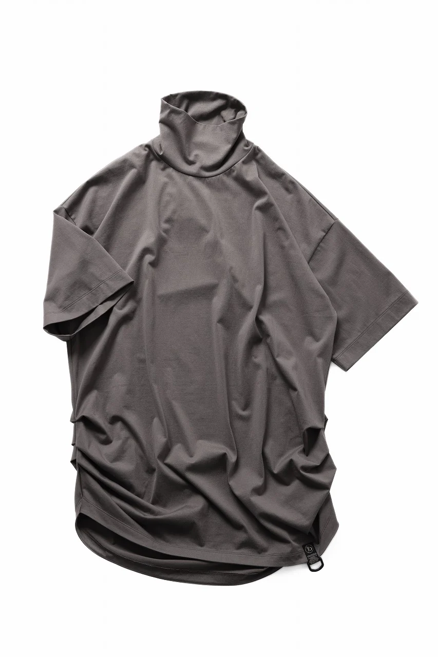 beauty : beast CRUMPLED NECK S/S TOP (MOCHA) - Image 3