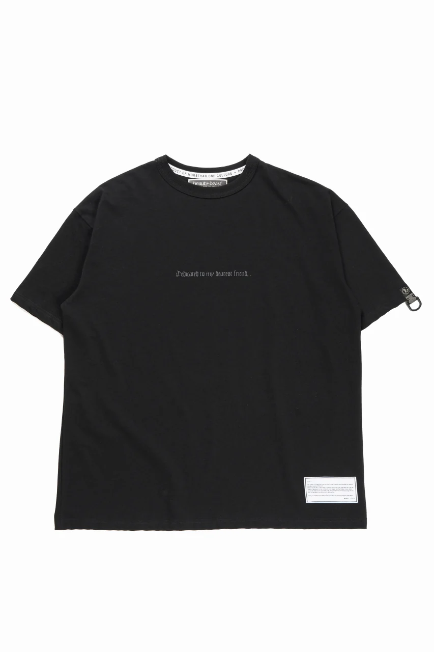 beauty : beast ESSENTIAL GRAPHIC LINE TEE (CROSS / BLACK) - Image 2