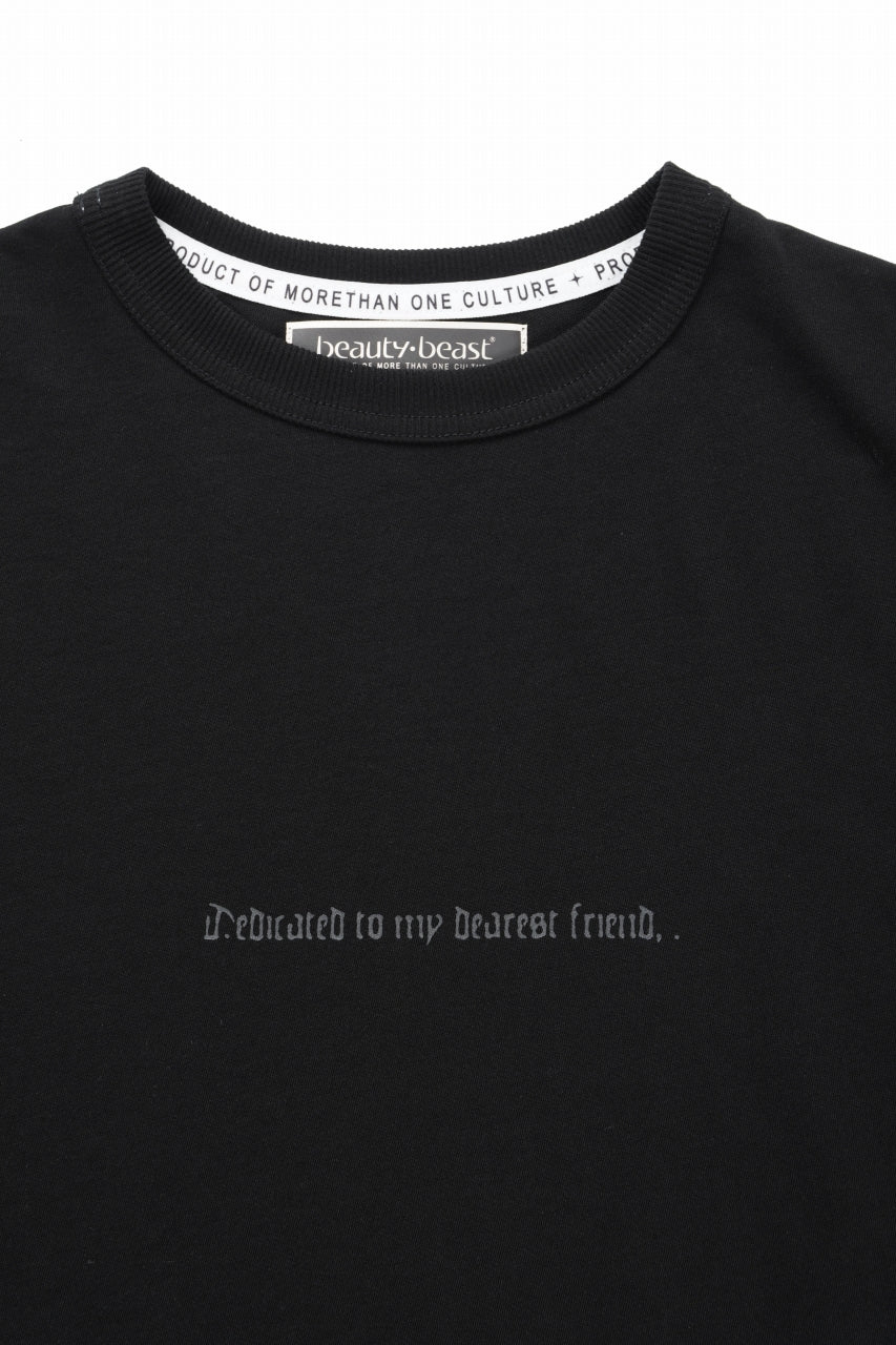 beauty : beast ESSENTIAL GRAPHIC LINE TEE (CROSS / BLACK) - Image 6