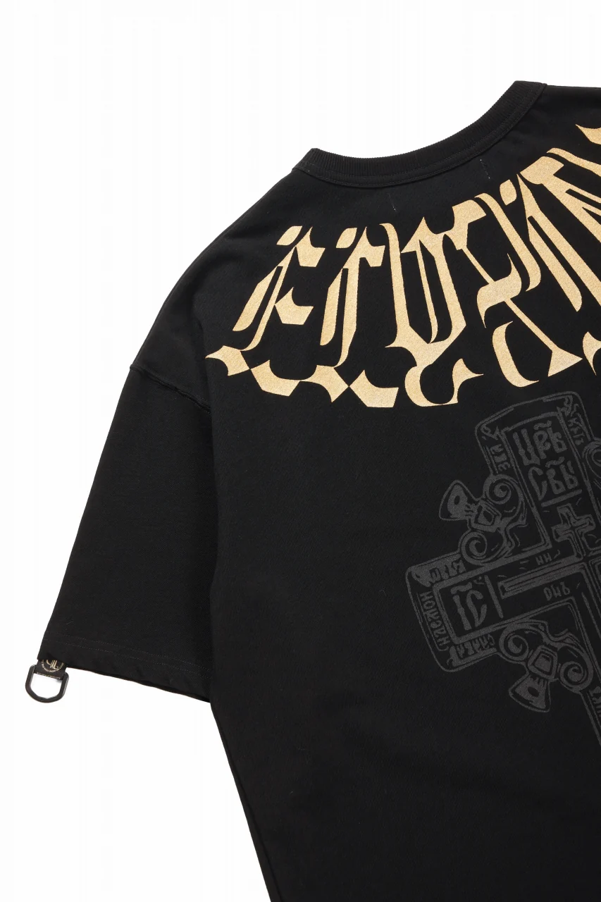beauty : beast ESSENTIAL GRAPHIC LINE TEE (CROSS / BLACK) - Image 8