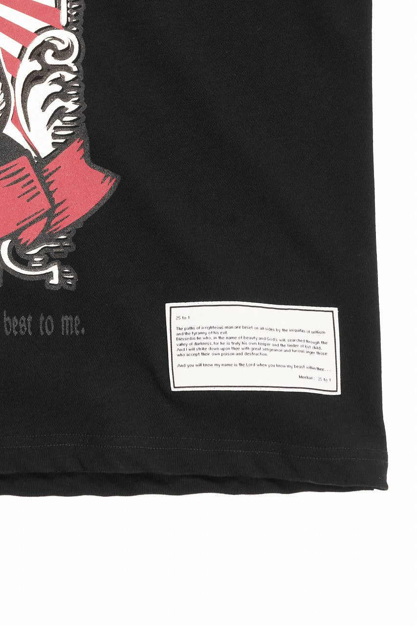 beauty : beast ESSENTIAL GRAPHIC LINE TEE (REQUIEM / BLACK) - Image 5