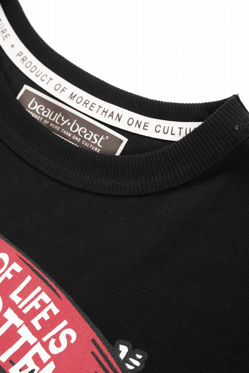 beauty : beast ESSENTIAL GRAPHIC LINE TEE (REQUIEM / BLACK) - Image 7