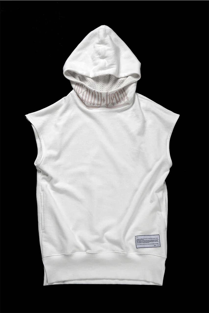beauty : beast ESSENTIAL SLEEVELESS HI-HOODIE (OFF WHITE)