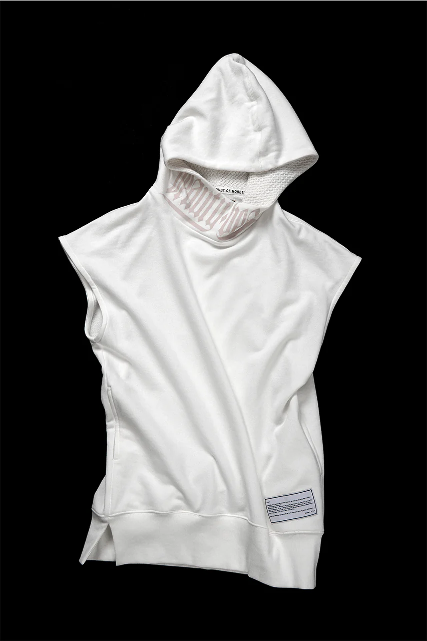 beauty : beast ESSENTIAL SLEEVELESS HI-HOODIE (OFF WHITE) - Image 2