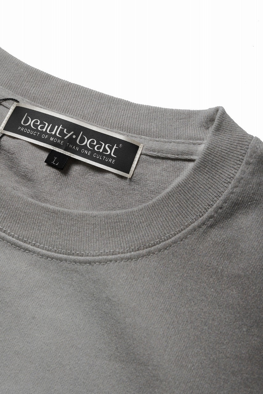 beauty : beast Full-surface S/S TEE (RAVEN / BEIGE PRINT) - Image 13