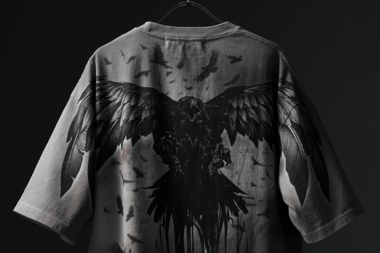 beauty : beast Full-surface S/S TEE (RAVEN / BEIGE PRINT) - Image 32