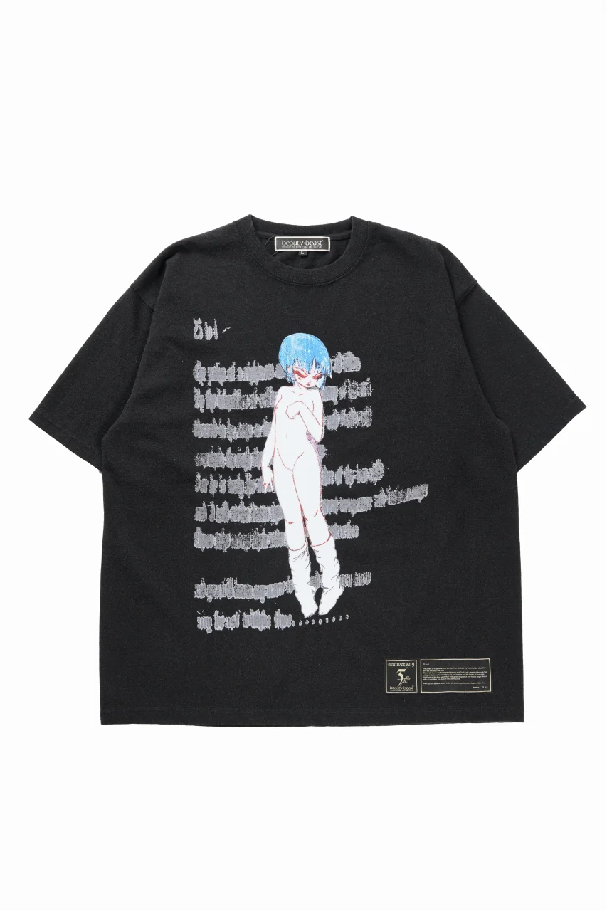 beauty:beast × IWG ESS GRAPHIC PRINT TEE / 9.1oz MAGNUM (TINK / SUMI BLACK)