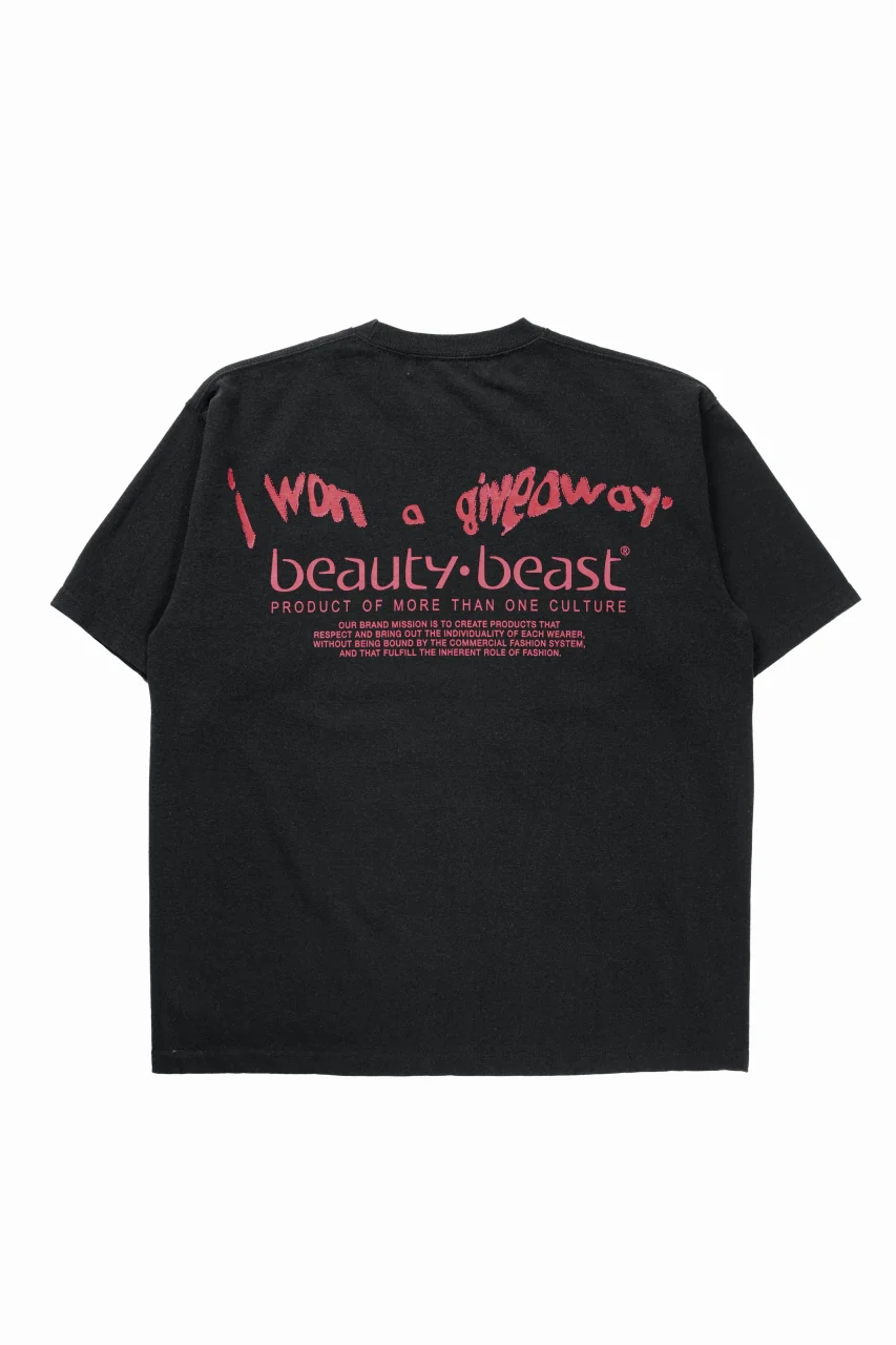 beauty:beast × IWG ESS GRAPHIC PRINT TEE / 9.1oz MAGNUM (TINK / SUMI BLACK) - Image 2
