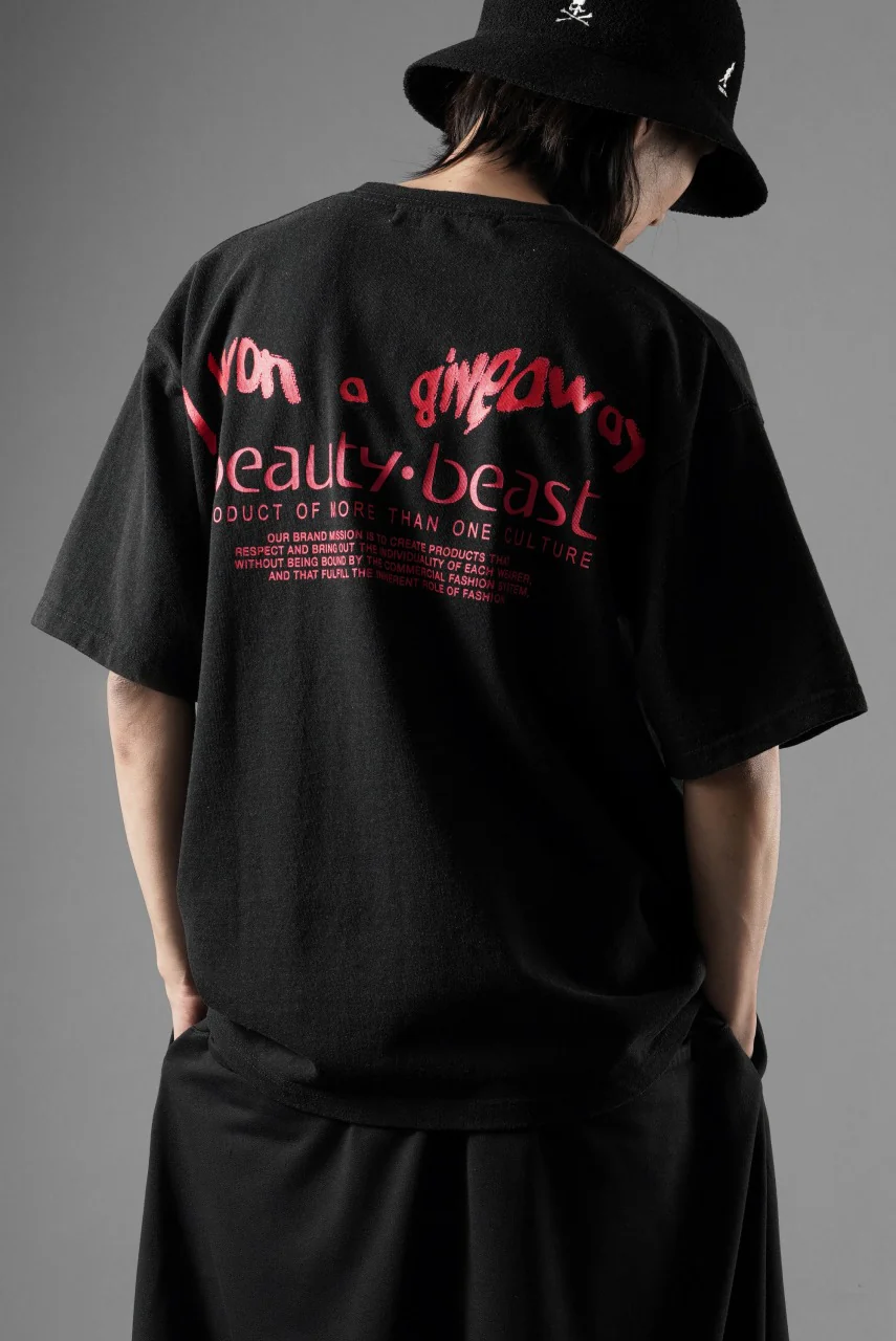 beauty:beast × IWG ESS GRAPHIC PRINT TEE / 9.1oz MAGNUM (TINK / SUMI BLACK) - Image 3
