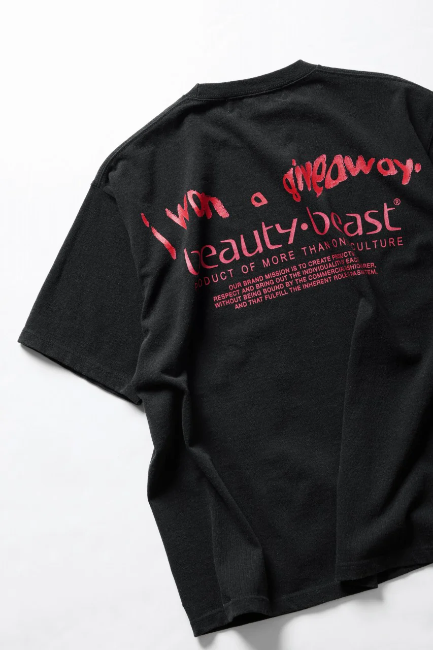 beauty:beast × IWG ESS GRAPHIC PRINT TEE / 9.1oz MAGNUM (TINK / SUMI BLACK) - Image 9