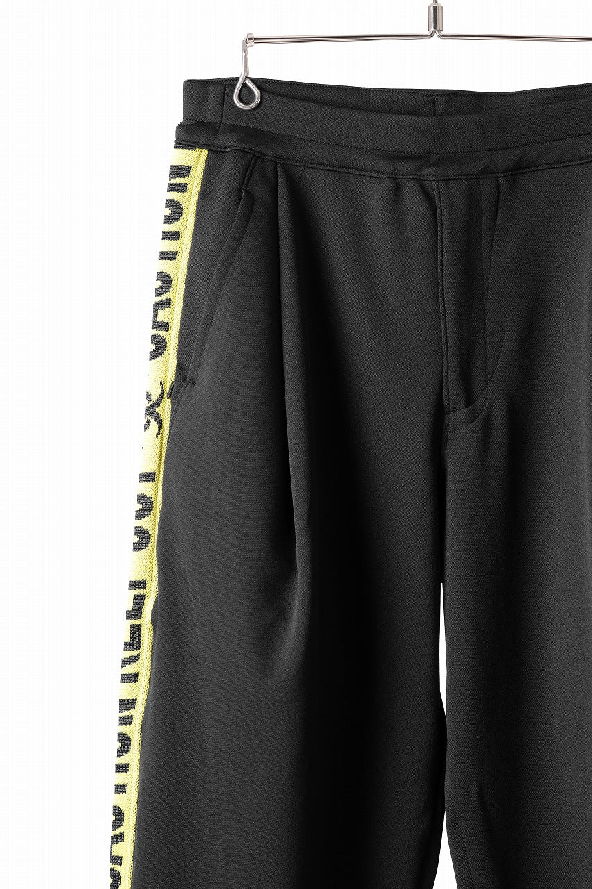 beauty : beast ”KEEP OUT” BOMTEMPS TRACK PANTS (BLACK x YELLOW) - Image 2