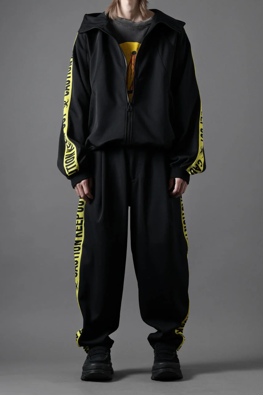 beauty : beast ”KEEP OUT” DOLMAN / HOODED TRACK JACKET (BLACK x YELLOW) - Image 16