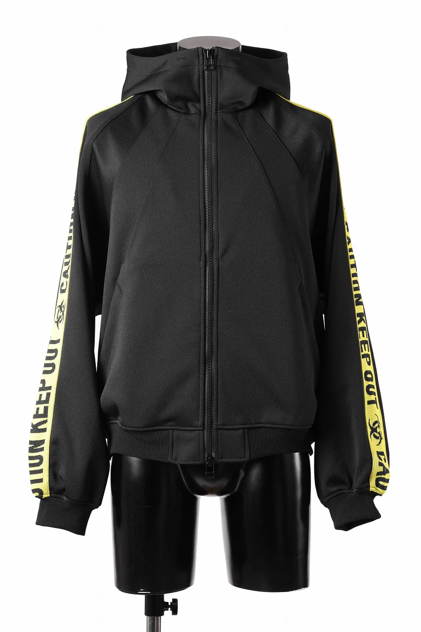 beauty : beast ”KEEP OUT” DOLMAN / HOODED TRACK JACKET (BLACK x YELLOW) - Image 2