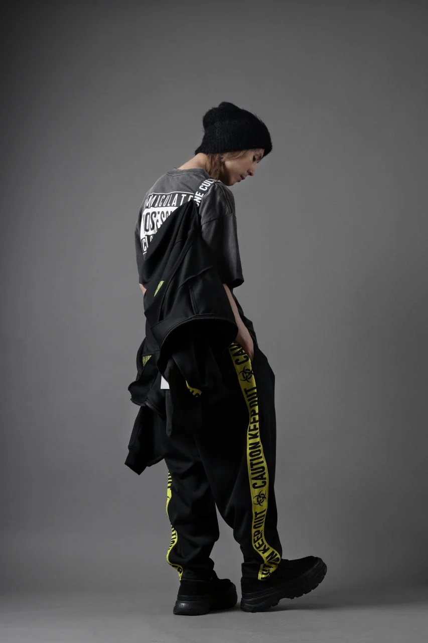 beauty : beast ”KEEP OUT” DOLMAN / HOODED TRACK JACKET (BLACK x YELLOW) - Image 27