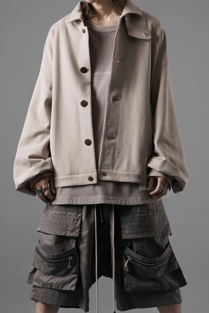 beauty : beast LAPEL COLLAR SHIRTS JACKET (BEIGE) - Image 12