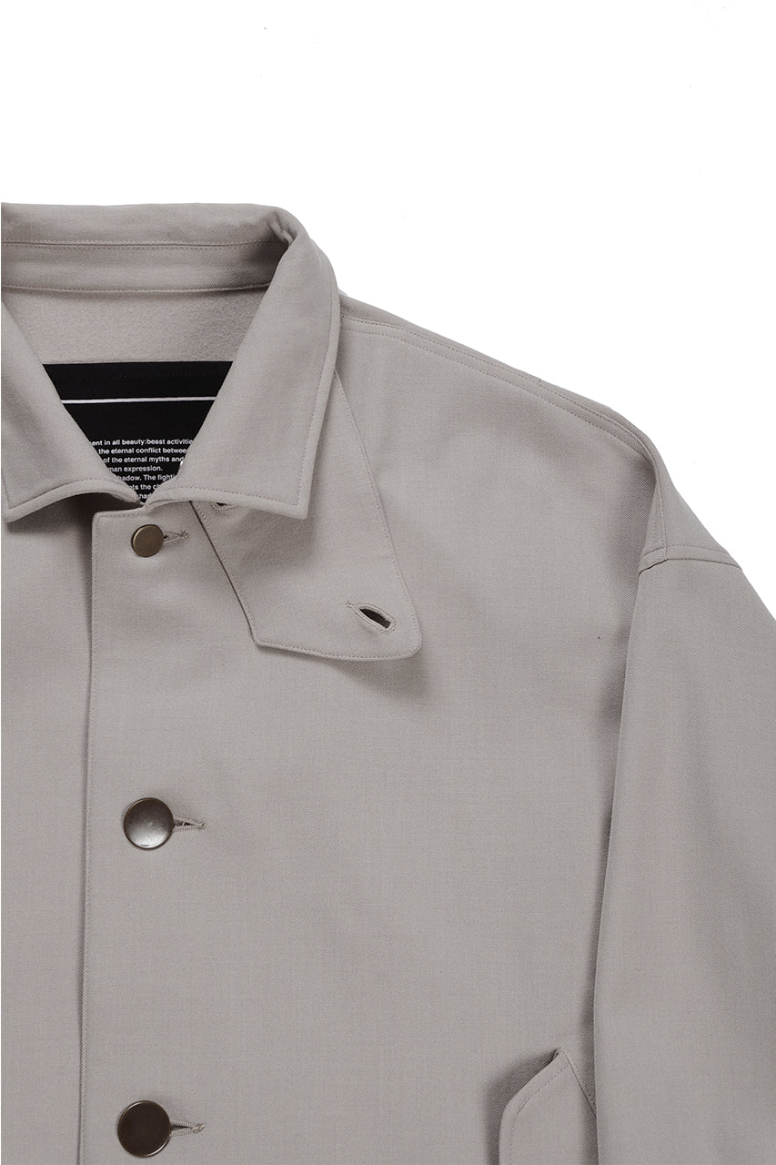 beauty : beast LAPEL COLLAR SHIRTS JACKET (BEIGE) - Image 8