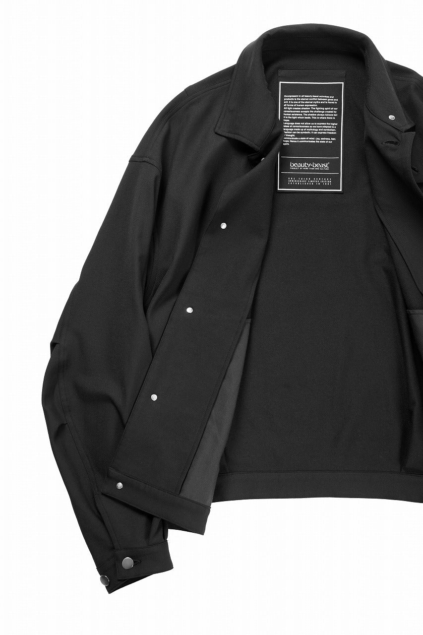 beauty : beast LAPEL COLLAR SHIRTS JACKET (BLACK) - Image 8