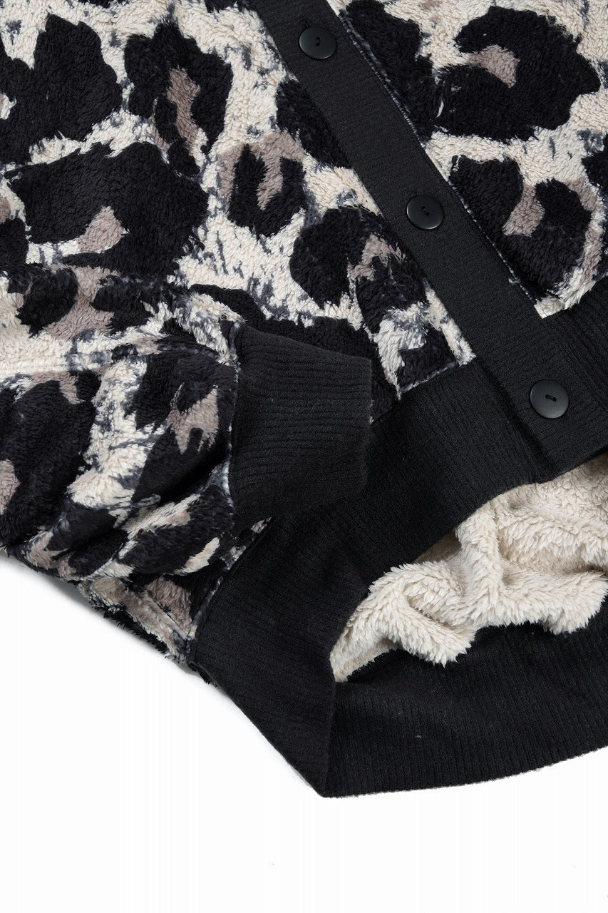 beauty : beast LARGE LEOPARD FLEECE CARDIGAN (LIGHT LEOPARD) - Image 6