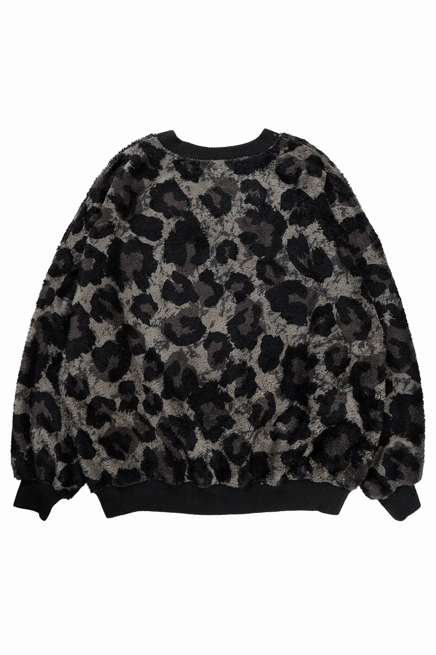 beauty : beast LARGE LEOPARD FLEECE PULLOVER (DARK LEOPARD) - Image 2