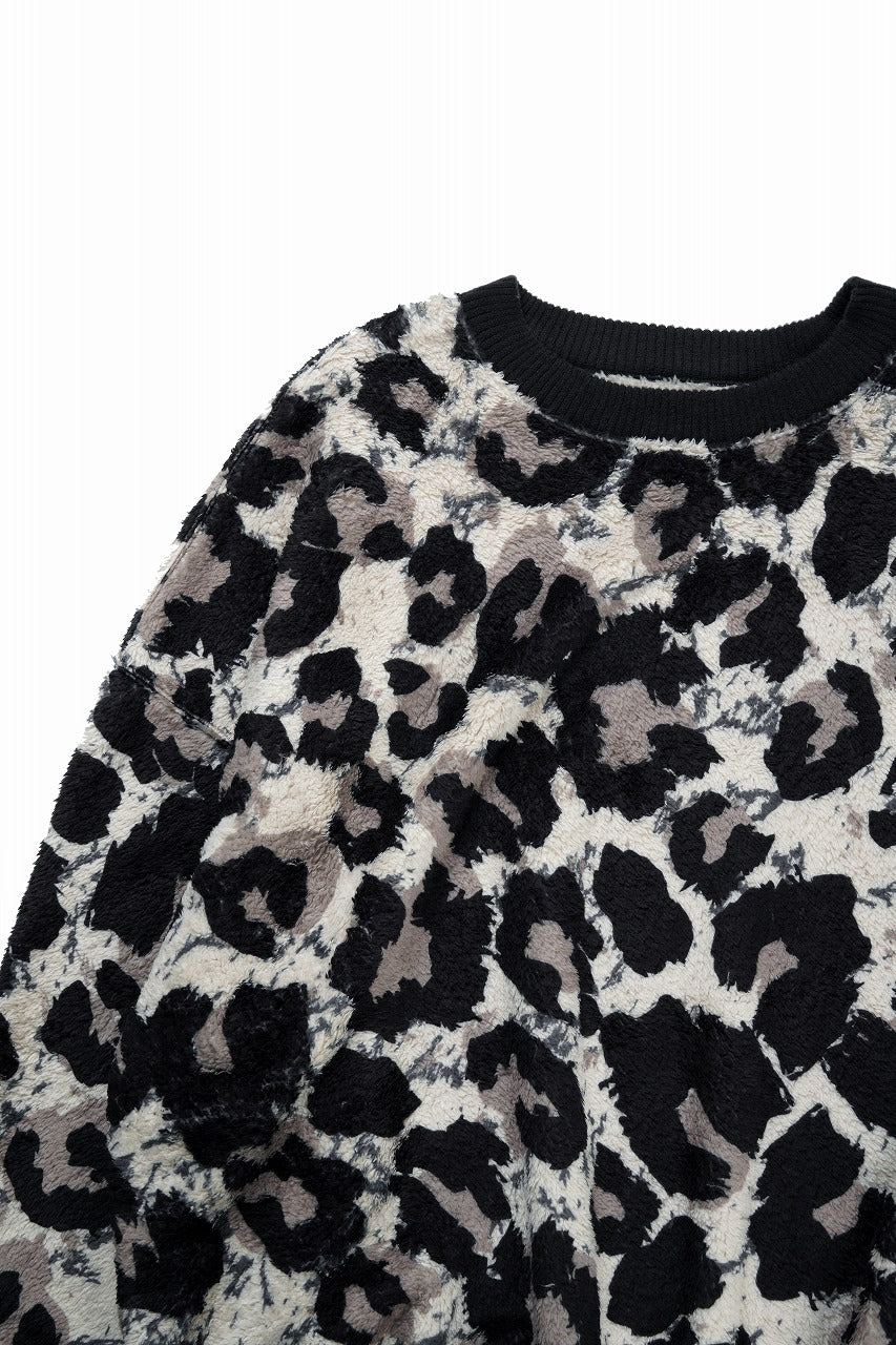 beauty : beast LARGE LEOPARD FLEECE PULLOVER (LIGHT LEOPARD) - Image 3