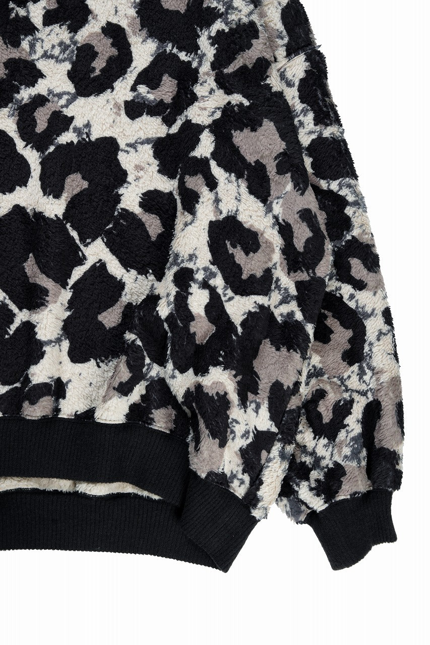 beauty : beast LARGE LEOPARD FLEECE PULLOVER (LIGHT LEOPARD) - Image 4