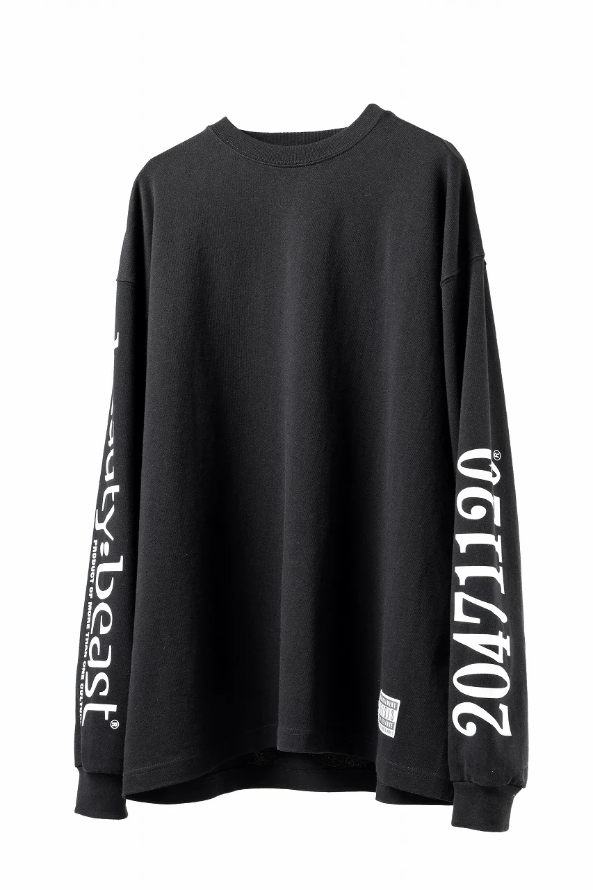 beauty : beast x 20471120 COLLABORATION L/S TEE _1 (BLACK) - Image 4