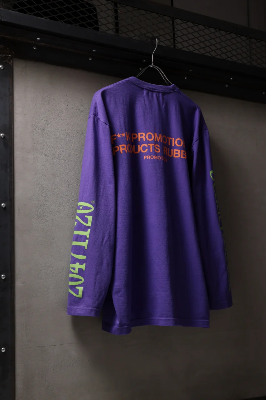 beauty : beast x 20471120 COLLABORATION L/S TEE _3 (PURPLE x GREEN) - Image 3