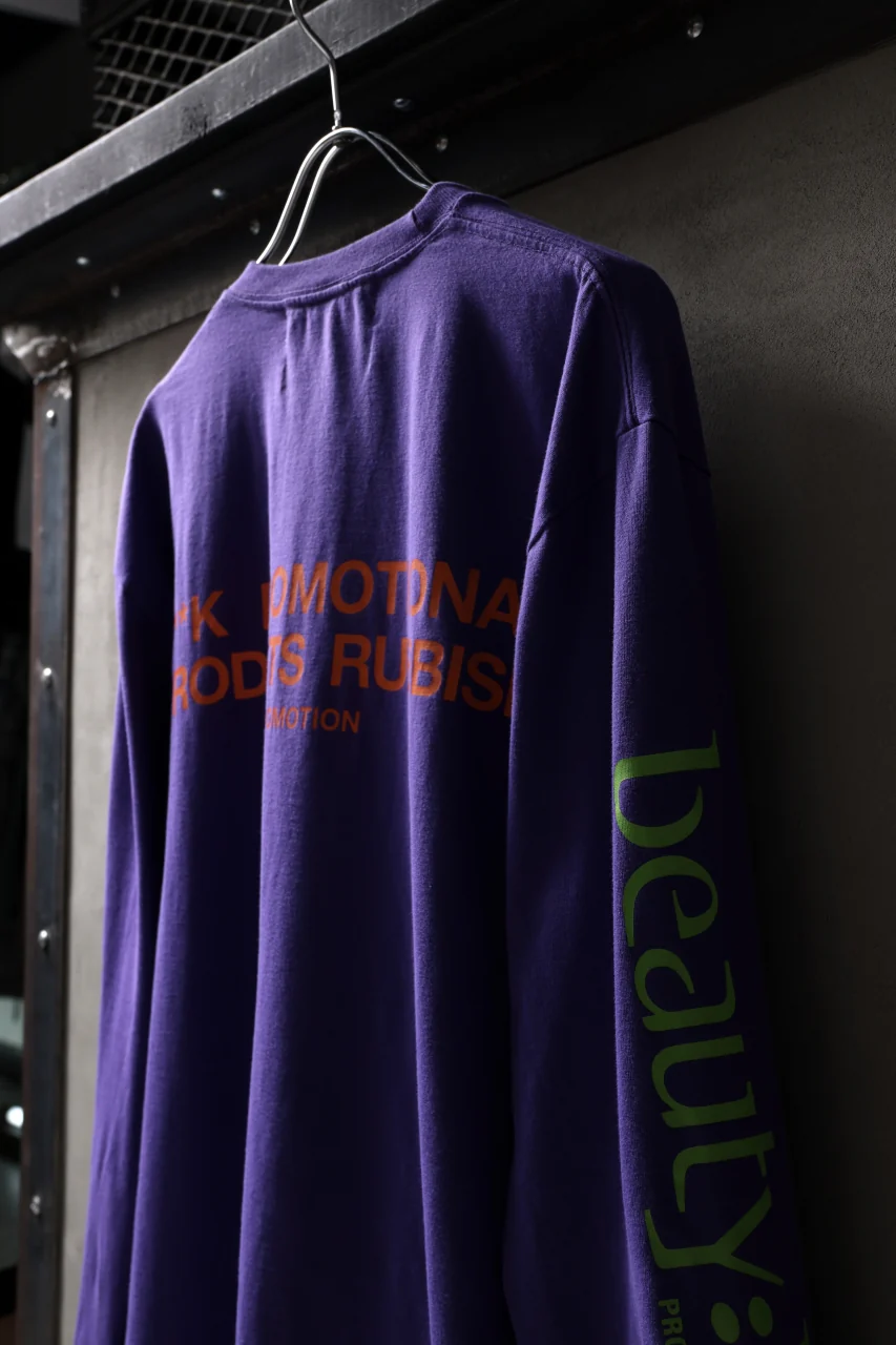 beauty : beast x 20471120 COLLABORATION L/S TEE _3 (PURPLE x GREEN) - Image 7