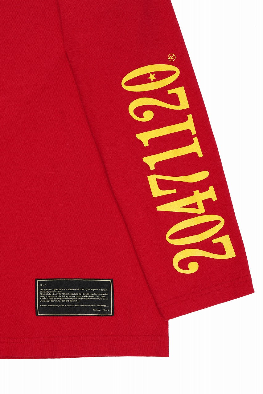 beauty : beast x 20471120 COLLABORATION L/S TEE _3 (RED x YELLOW) - Image 4