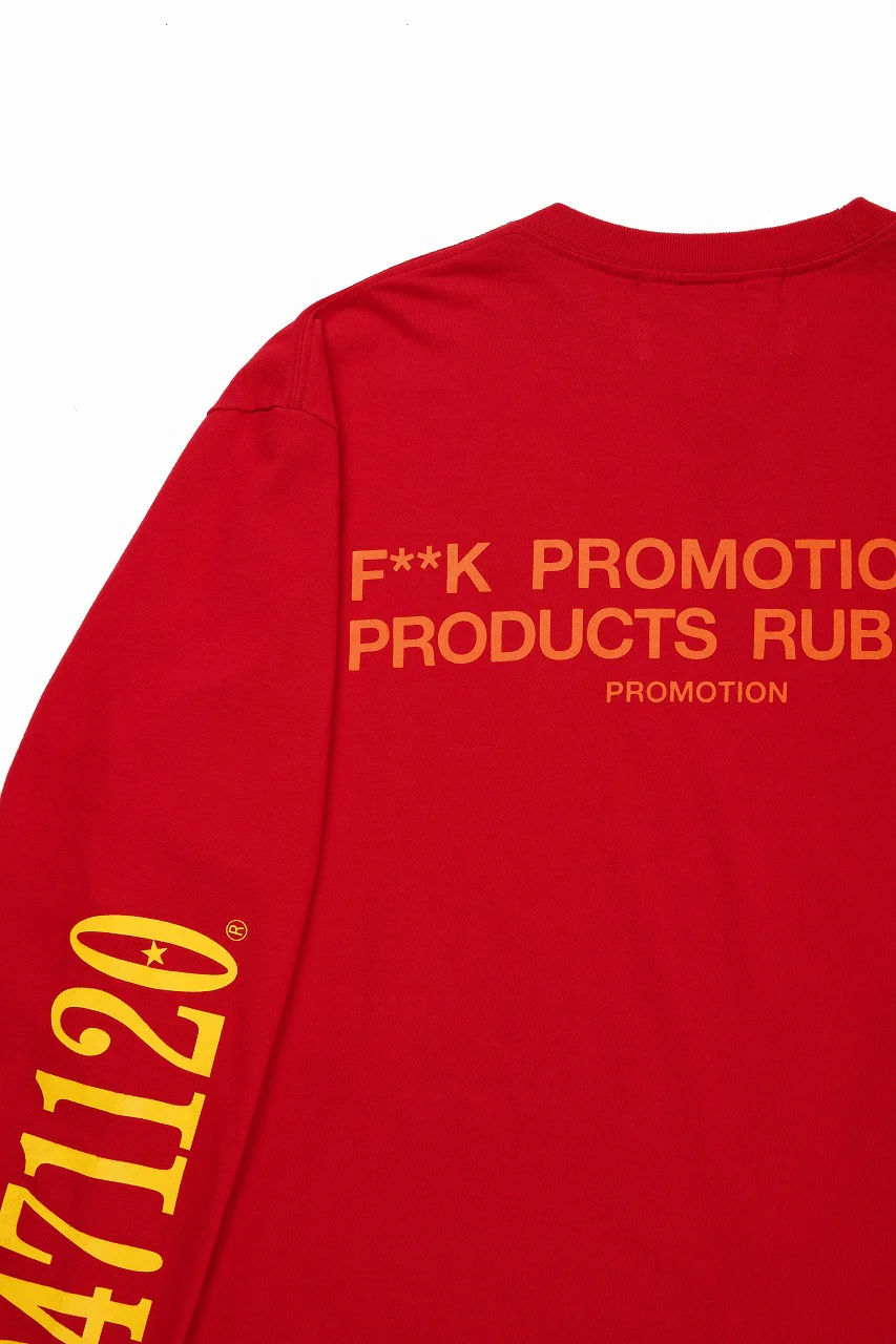 beauty : beast x 20471120 COLLABORATION L/S TEE _3 (RED x YELLOW) - Image 6