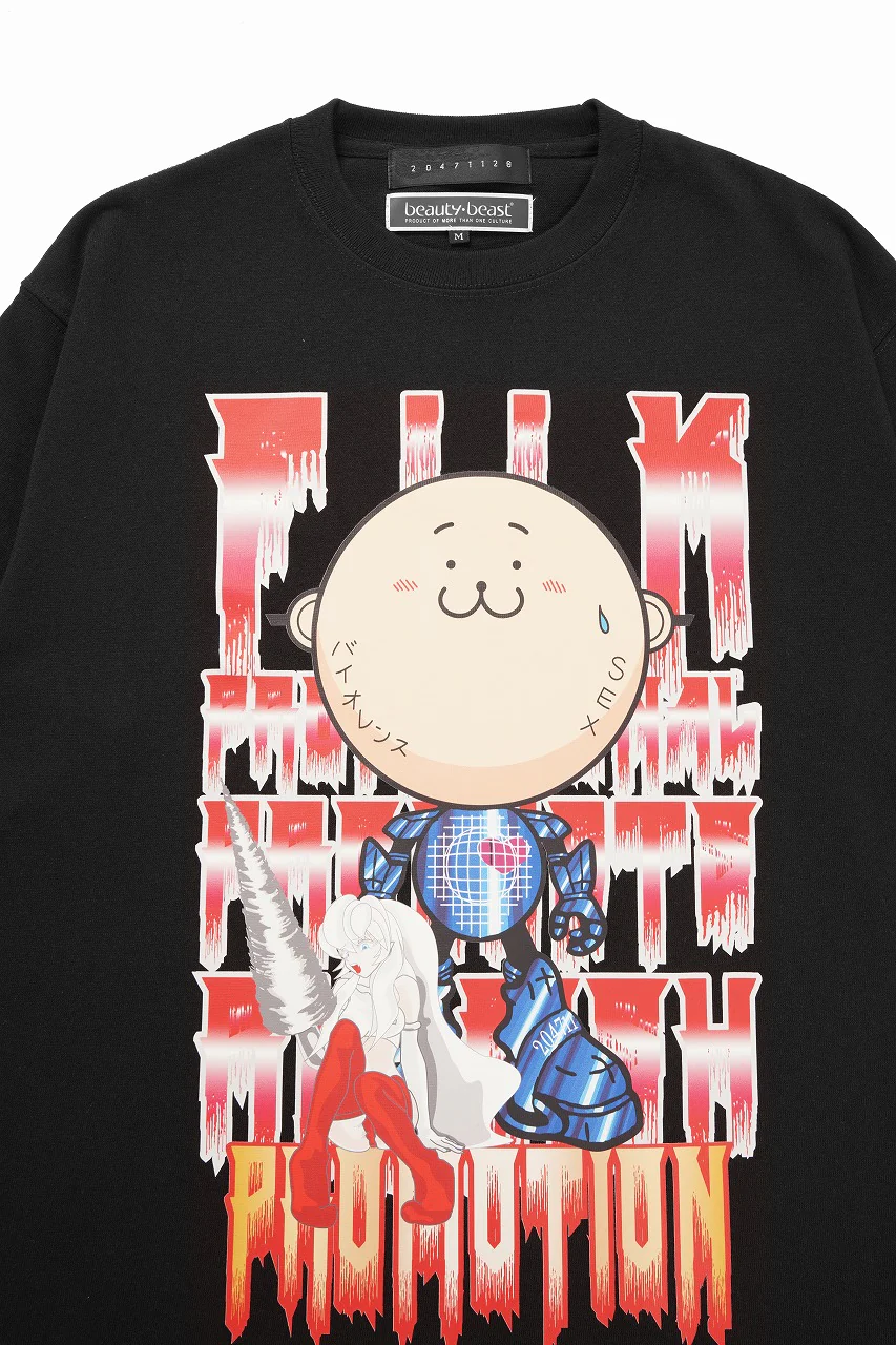 beauty : beast x 20471120 COLLABORATION S/S TEE _3 (BLACK) - Image 3
