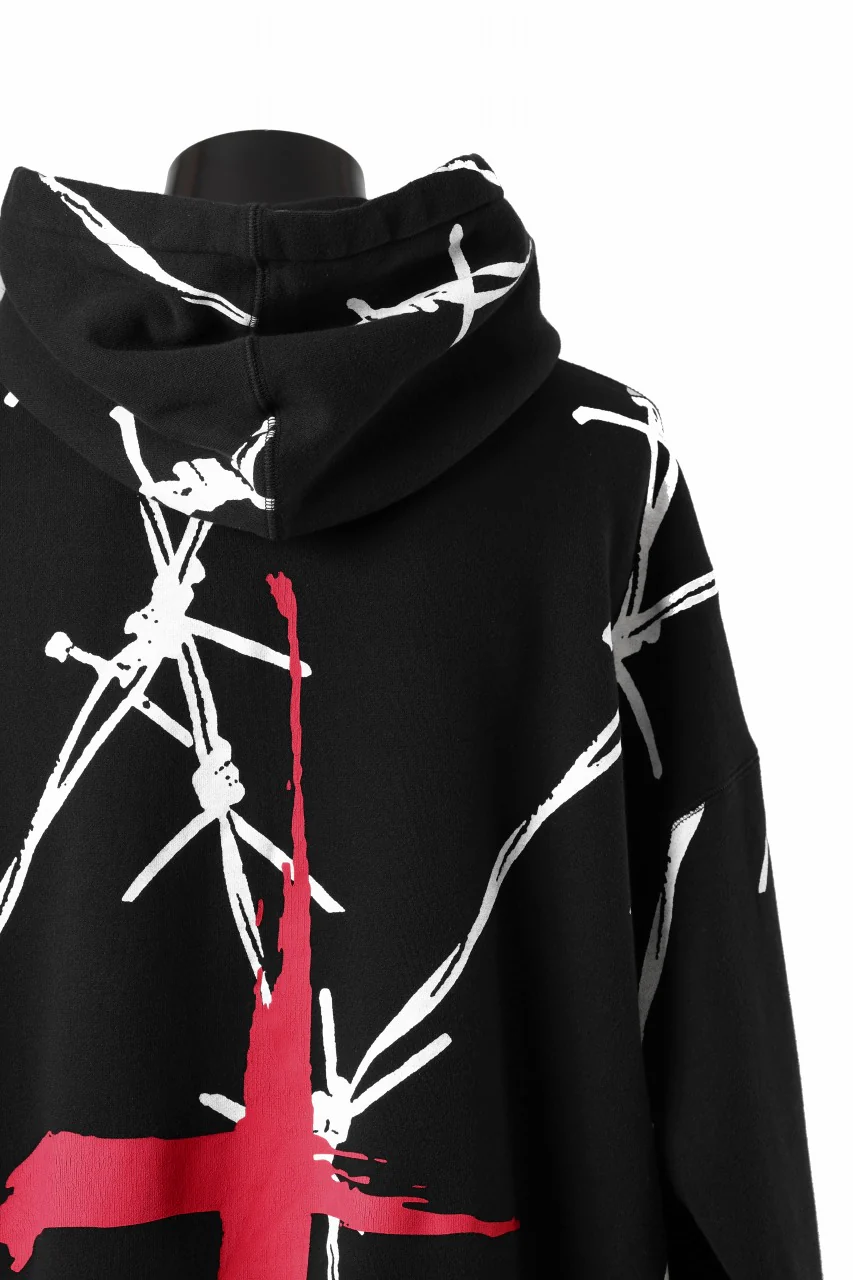 beauty : beast x CVTVLIST P.O HOODED "BARBED WIRE" (BLACK) - Image 11