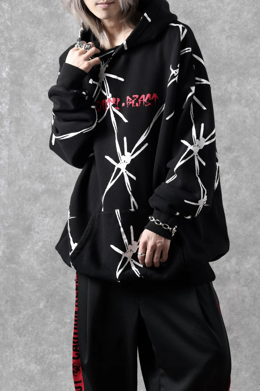 beauty : beast x CVTVLIST P.O HOODED "BARBED WIRE" (BLACK) - Image 17