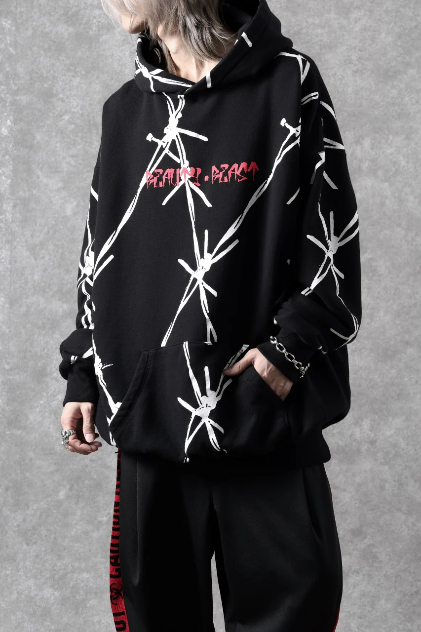 beauty : beast x CVTVLIST P.O HOODED "BARBED WIRE" (BLACK) - Image 18