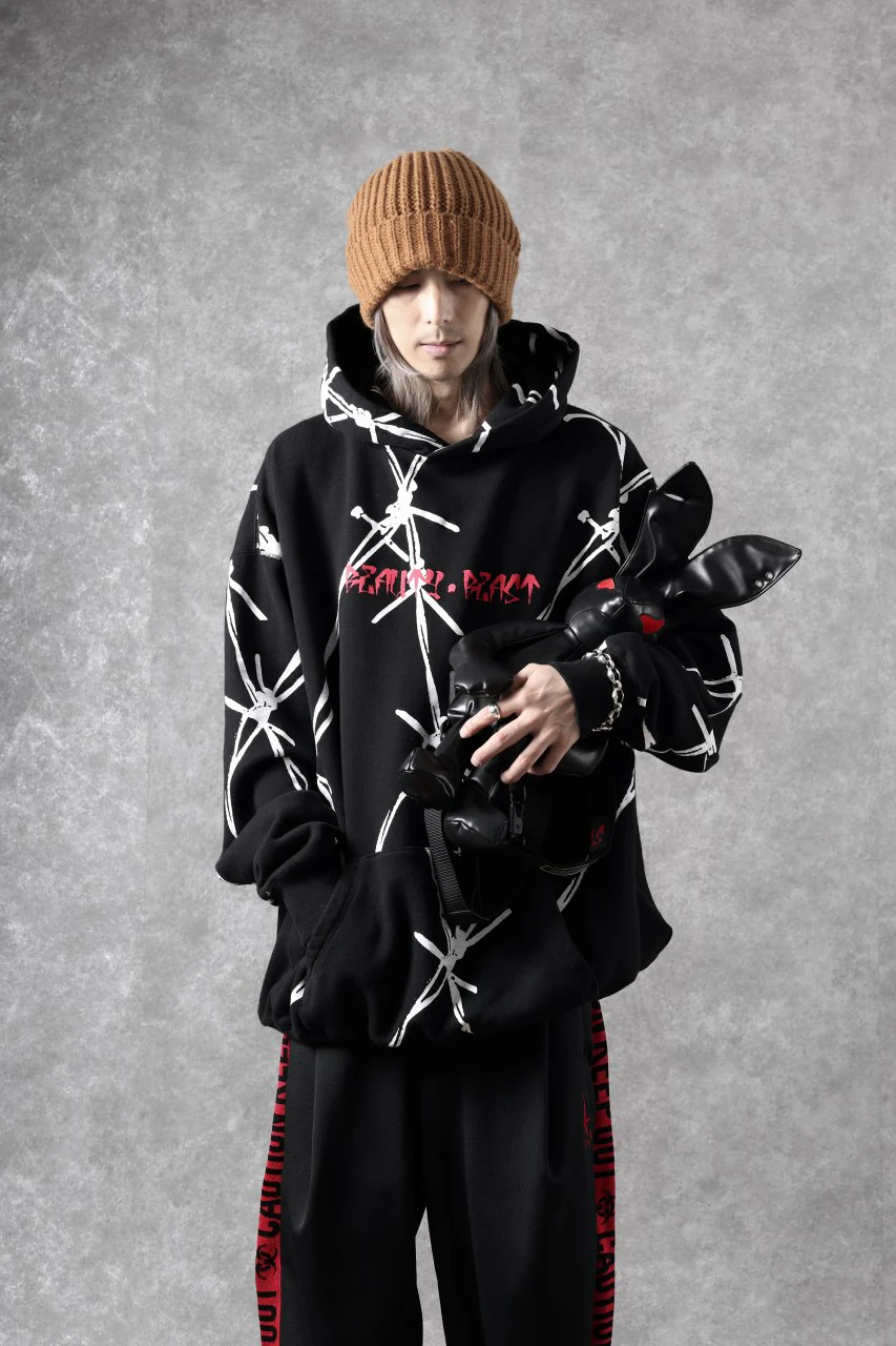 beauty : beast x CVTVLIST P.O HOODED "BARBED WIRE" (BLACK) - Image 24