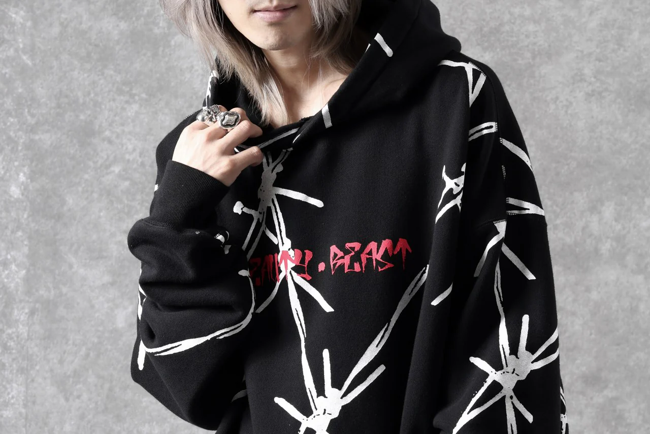 beauty : beast x CVTVLIST P.O HOODED "BARBED WIRE" (BLACK) - Image 33