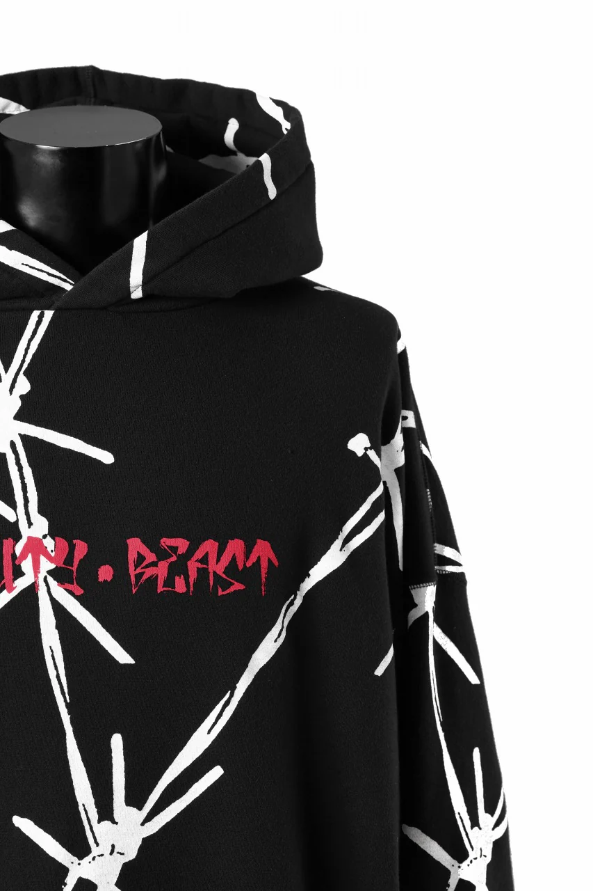 beauty : beast x CVTVLIST P.O HOODED "BARBED WIRE" (BLACK) - Image 6